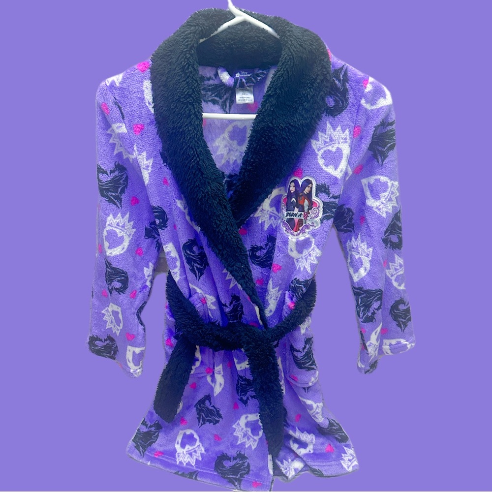 Disney Descendants Villain-Pajama Robe Themed Purple and Black Kids